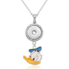Cartoon Necklace With accessories silver  fit 20MM chunks 50CM chain  snaps jewelry necklace for girls