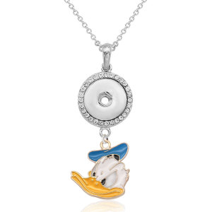 Cartoon Necklace With accessories silver  fit 20MM chunks 50CM chain  snaps jewelry necklace for girls
