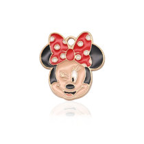 2CM Alloy Cartoon Christmas Halloween Mickey Mermaid Drop Oil Pendant Necklace Bracelet Accessories  necklace for girls