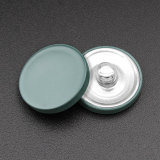 20mm metal multicolor flat surface silver plated snap charms Multicolor