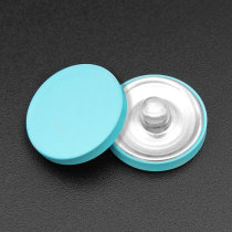 20mm metal multicolor flat surface silver plated snap charms Multicolor