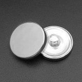 20mm metal multicolor flat surface silver plated snap charms Multicolor