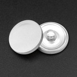 20mm metal multicolor flat surface silver plated snap charms Multicolor