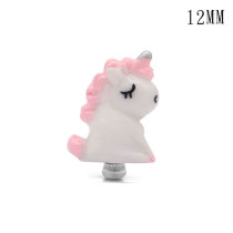 12MM Cartoon  Christmas gift Unicorn Bear Yellow Duck Mushroom snap charms Multicolor  Children