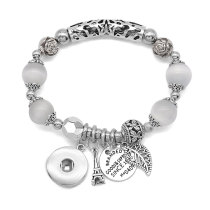 1 buttons With  snap Opal small pendant small accessories Elasticity  bracelet fit18&20MM  snaps jewelry
