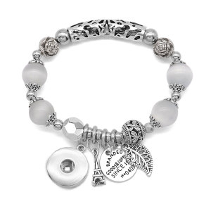 1 buttons With  snap Opal small pendant small accessories Elasticity  bracelet fit18&20MM  snaps jewelry