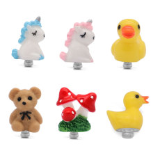 12MM Cartoon  Christmas gift Unicorn Bear Yellow Duck Mushroom snap charms Multicolor  Children
