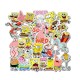 50 SpongeBob Cute Cartoon Stickers Graffiti Waterproof Skateboard Stickers Personalized Luggage Computer Stickers