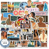 50 pieces of hot American drama Bund Quest outer banks graffiti stickers luggage computer helmet waterproof stickers