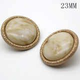 23MM metal buckle opal silver plated snap charms