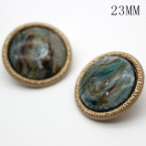23MM metal buckle opal silver plated snap charms