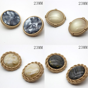 23MM metal buckle opal silver plated snap charms