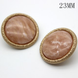 23MM metal buckle opal silver plated snap charms