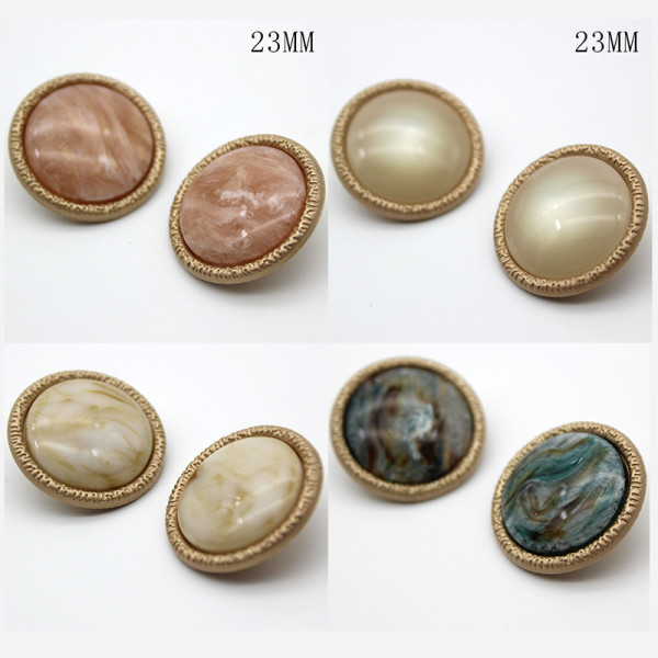 23MM metal buckle opal silver plated snap charms