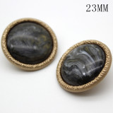 23MM metal buckle opal silver plated snap charms