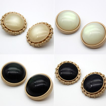 20MM metal buckle opal silver plated snap charms