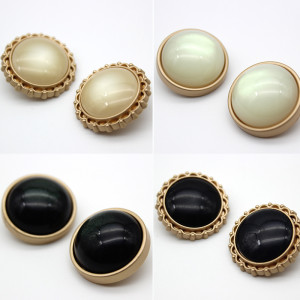 20MM metal buckle opal silver plated snap charms