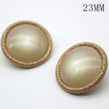 23MM metal buckle opal silver plated snap charms