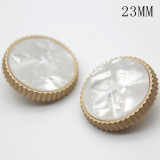 23MM metal buckle opal silver plated snap charms