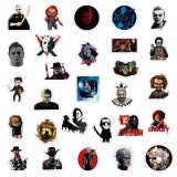 50 new American horror movie thriller character graffiti stickers waterproof suitcase notebook scooter