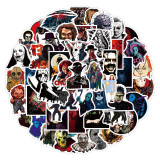50 new American horror movie thriller character graffiti stickers waterproof suitcase notebook scooter