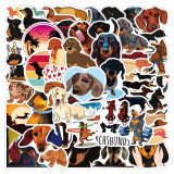 50 New Dachshund Dog Graffiti Stickers Waterproof Luggage Laptop Scooter Water Cup Stickers
