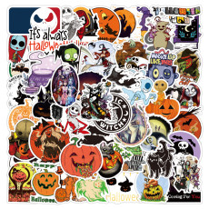 50 new Halloween theme Christmas Fright Night stickers Personality holiday decoration graffiti stickers stickers