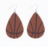 Baseball Football Basketball Rugby Volleyball Leather Earrings