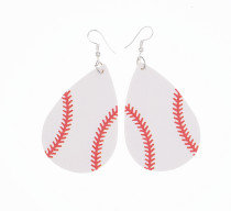 Baseball Football Basketball Rugby Volleyball Leather Earrings