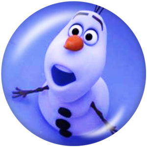 20MM  Christmas  Snowman  Print glass snaps buttons