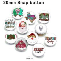 10pcs/lot  Christmas  glass picture printing products of various sizes  Fridge magnet cabochon