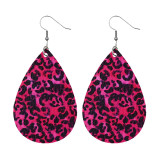 Leopard color Leather Earrings