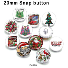 10pcs/lot  Christmas  glass picture printing products of various sizes  Fridge magnet cabochon