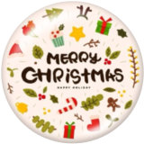 20MM  Christmas  Deer  Dog  Print glass snaps buttons