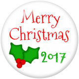 20MM  Christmas  Snowman   Print glass  snaps  buttons