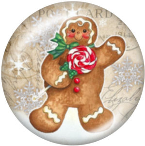 20MM  Christmas  Cat  Dog  Print glass snaps buttons