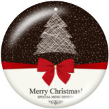 20MM  Christmas   Print glass  snaps  buttons
