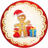 20MM Christmas  Santa Claus  Snowman  Print glass snaps buttons