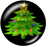 20MM  Christmas   Print glass  snaps  buttons