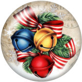 20MM  Christmas  Santa Claus  Print glass snaps buttons