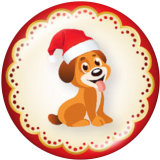 20MM Christmas  Santa Claus  Snowman  Print glass snaps buttons