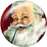 20MM  Christmas  Santa Claus  Print glass snaps buttons