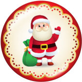20MM Christmas  Santa Claus  Snowman  Print glass snaps buttons