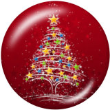 20MM  Christmas   Print glass  snaps  buttons