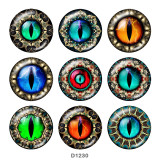 20MM eyes Print glass snaps buttons