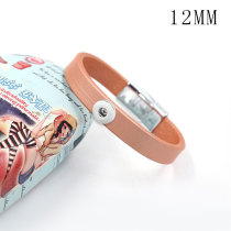 1 buttons leather  new type Bracelet  fit 12mm snaps chunks