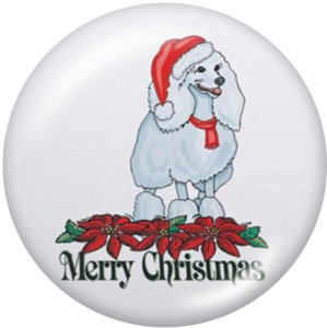 20MM  Christmas  Horse  Elephant  Print glass  snaps  buttons