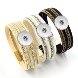 1 buttons leather  new type Bracelet  fit 20mm snaps chunks