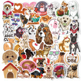 80 cute cartoon puppies, corgi, husky, golden retriever, shiba Inu, cute pet, graffiti, stickers, suitcase computer