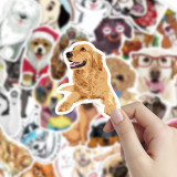 80 cute cartoon puppies, corgi, husky, golden retriever, shiba Inu, cute pet, graffiti, stickers, suitcase computer